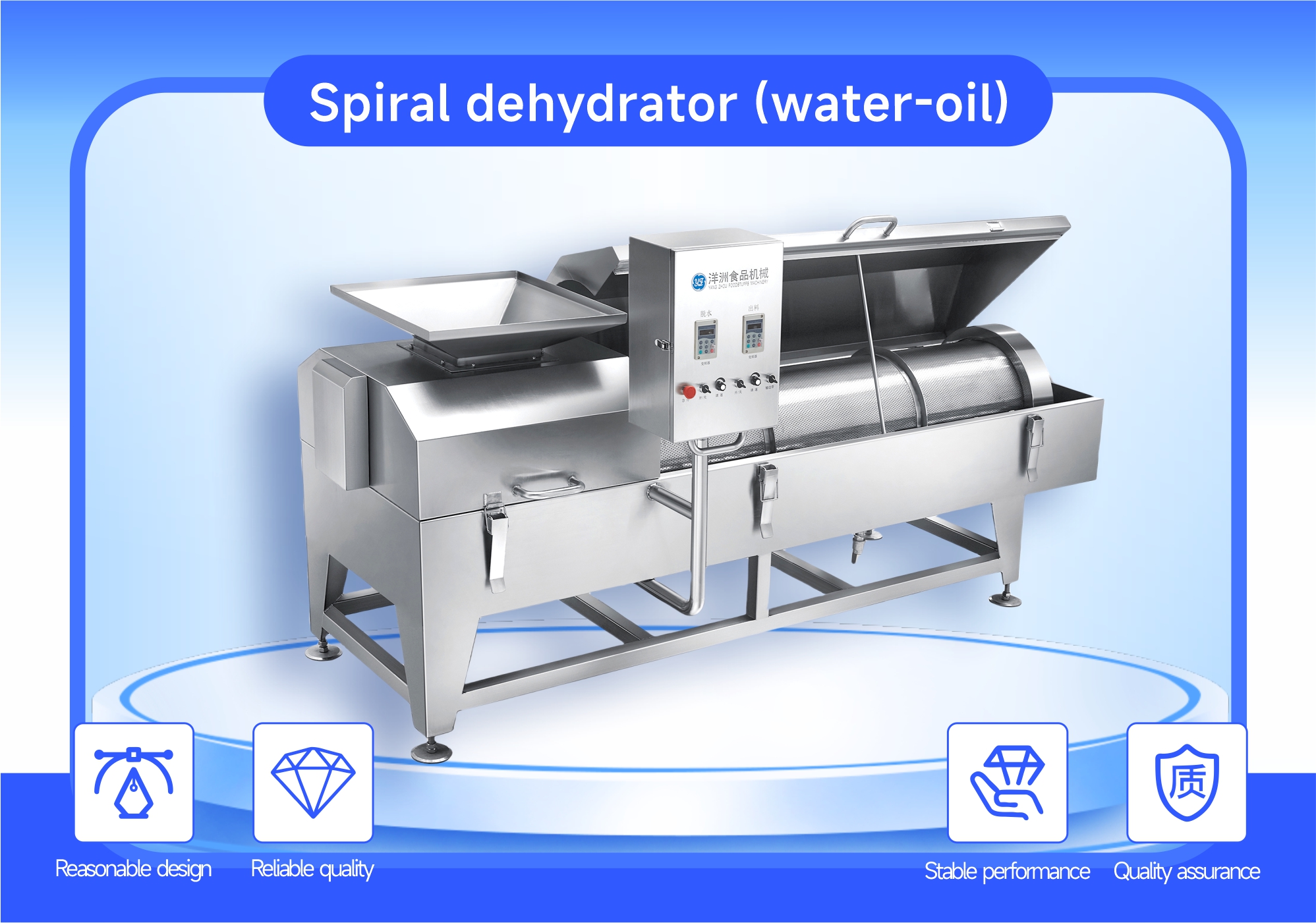 Spiral dehydrator (water-oil)