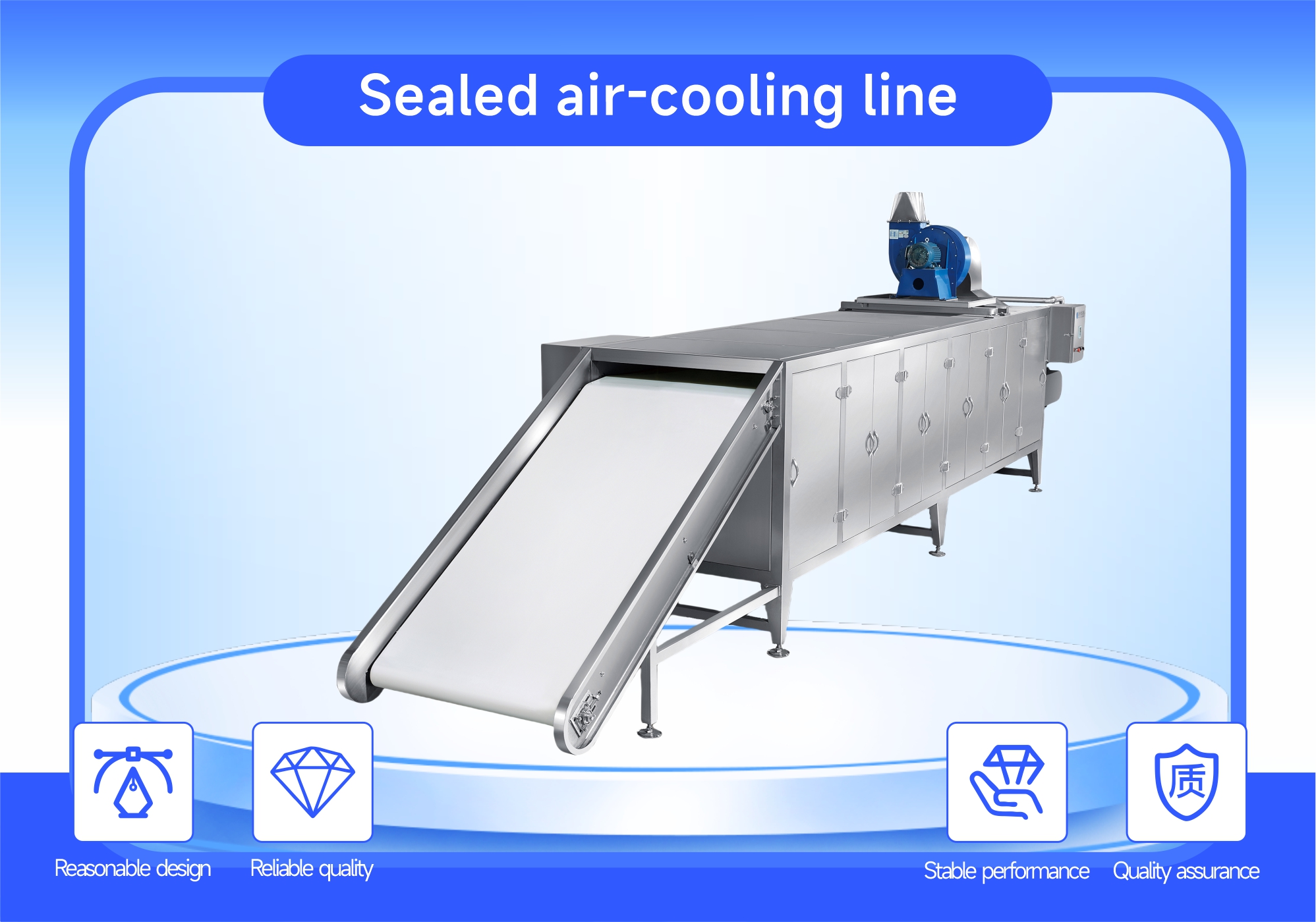 Sealed air-cooling line