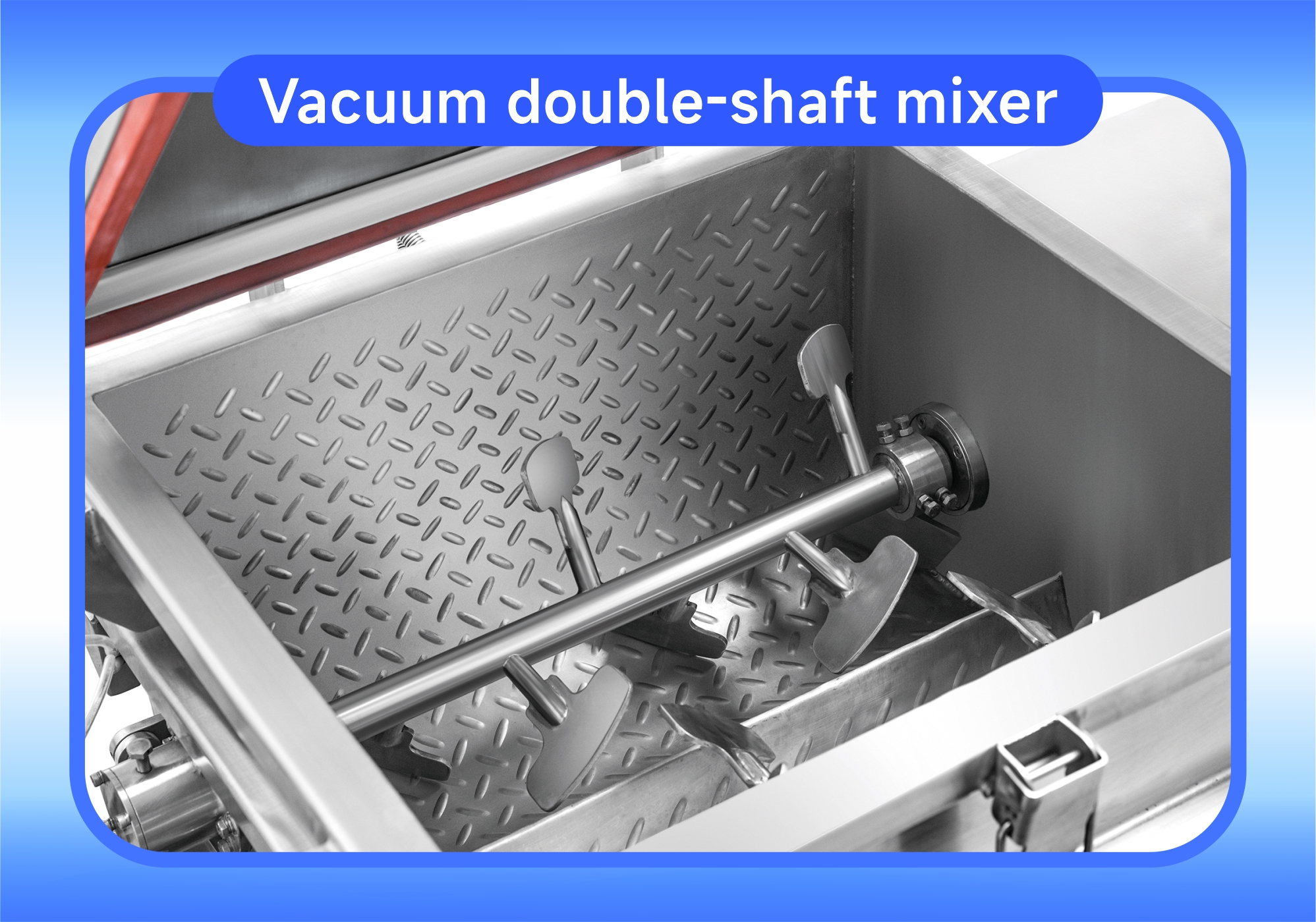 Vacuum double-shaft mixer